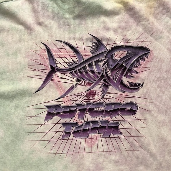 Psycho Tuna Cropped Pullover Hoodie Size L - Picture 4 of 4